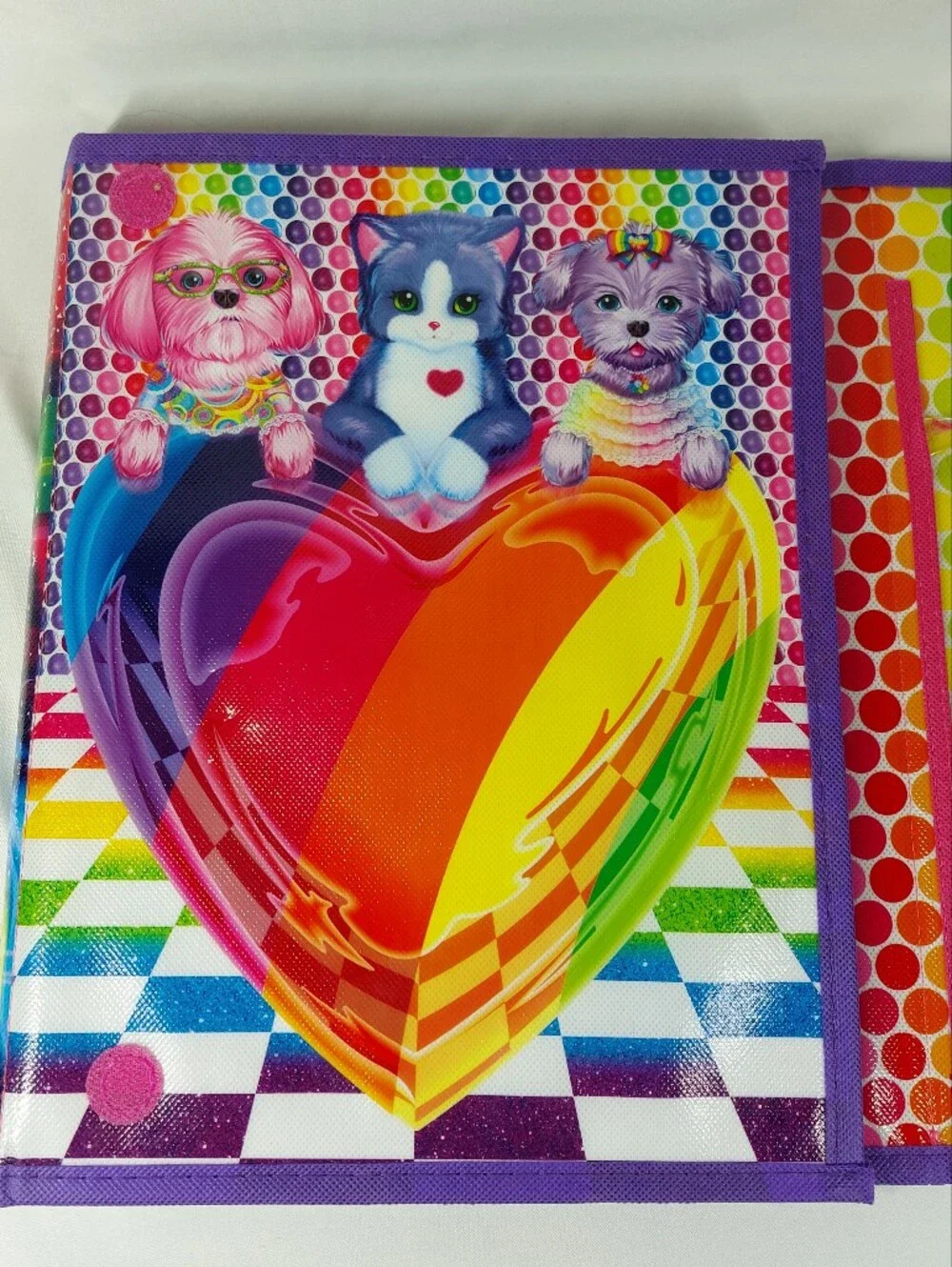 Lisa Frank LOT Used Tikanni Trifold Binder & 2 New Color Activity Books